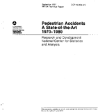 Pedestrian Accidents A StateoftheArt 19701980
