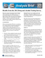 Results from the 2012 Drug and Alcohol Testing Survey Analysis Brief