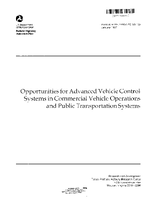 Opportunities for Advanced Vehicle Control Systems in Commercial Vehicle Operations and Public Transportation Systems