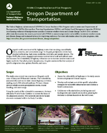FHWA Climate Resilience Pilot Program Oregon Department of Transportation