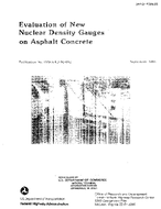 Evaluation of New Nuclear Density Gauges on Asphalt Concrete