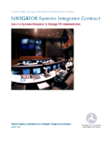 A case study  Georgias intelligent transportation system  NAVIGATOR systems integrator contract  use of a systems integrator to manage ITS implementation