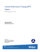 Amtrak performance tracking APT system  methodology summary