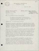 Letter from Secretary of Transportation Alan S Boyd to Hubert H Humphrey President of the Senate Proposing the Bill Federal Railroad Safety Act of 1968 Washington DC
