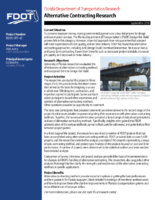 Alternative contracting research  project summary