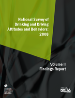 National Survey of Drinking and Driving Attitudes and Behaviors 2008 Volume 2 Findings Report