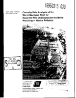Casualty data analysis of the world merchant fleet for reported fire and explosion incidents resulting in marine pollution