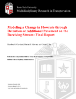 Modeling a Change in Flowrate through Detention or Additional Pavement on the Receiving Stream  Final Report