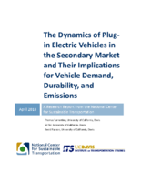 The Dynamics of PlugIn Electric Vehicles in the Secondary Market and Their Implication for Vehicle Demand Durability and Emissions