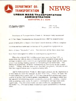 Department of Transportation News Urban Mass Transportation Administration UMTA 7384