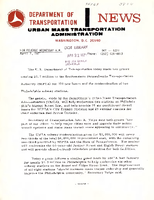 Department of Transportation News Urban Mass Transportation Administration DOT 5271