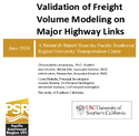 Validation of Freight Volume Modeling on Major Highway Links
