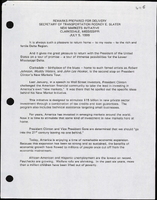 Secretary of Transportation Rodney Slater Speeches July 1999