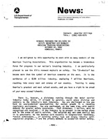 Deputy Secretary of Transportation Jim Burnley Speeches October 1985