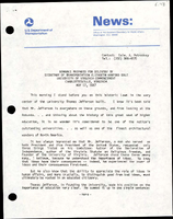 Remarks Prepared for Delivery by Secretary of Transportation Elizabeth Hanford Dole University of Virginia Commencement