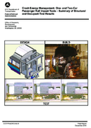 Crash energy management  one and twocar passenger rail impact tests  summary of structural and occupant test results