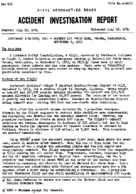 Investigation of Aircraft Accident NORTHWEST AIRLINES TACOMA WASHINGTON 19530906