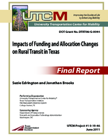 Impacts of Funding and Allocation Changes on Rural Transit in Texas