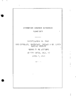 Interstate Commerce Commision Report of the Accident  Investigation Occuring on the CLEVELAND CINCINNATI CHICAGO AND ST LOUIS RAILWAY DEER CREEK OH