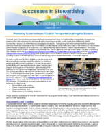 Successes in Stewardship  Promoting Sustainable and Livable Transportation along the Borders