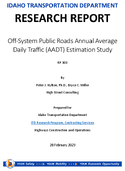 OffSystem Public Roads Annual Average Daily Traffic AADT Estimation Study