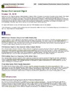 Human Environment Digest October 18 2018