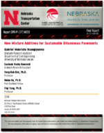 New Mixture Additives for Sustainable Bituminous Pavements