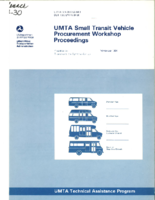 UMTA Small Transit Vehicle Procurement Workshop Proceedings Indianapolis IN November 1516 1983