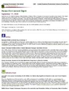 Human Environment Digest September 17 2020