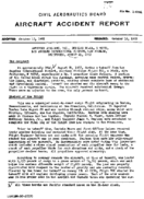 Investigation of Aircraft Accident AMERICAN AIRLINES LA INTERNATIONAL AIRPORT LOS ANGELES CALIFORNIA 19570821