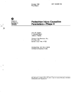 Pedestrian Injury Causation Parameters Phase 2