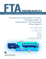 Transit Bus Automation Project Transferability of Automation Technologies Final Report