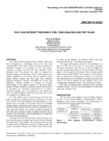 Fuel tank integrity research  fuel tank analyses and test plans