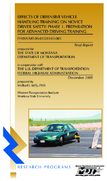 Effects of Defensive Vehicle Handling Training on Novice Driver Safety Phase 1 Preparation for Advanced Driving Training