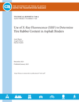 Use of XRay Fluorescence XRF to Determine Tire Rubber Content in Asphalt Binders
