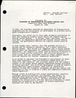 Statement by Secretary of Transportation Elizabeth Hanford Dole Commercial Space News Briefing