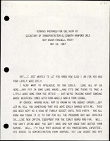 Remarks Prepared for Delivery by Secretary of Transportation Elizabeth Hanford Dole Ray Karam Farewell Party