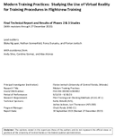 Modern Training Practices Studying the Use of Virtual Reality for Training Procedures in Flightcrew Training