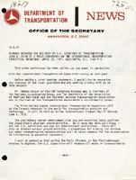 Remarks Prepared for Delivery by US Secretary of Transportation John A Volpe at a Press Conference on the International Transportation Exposition