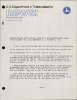 Remarks Prepared for Delivery by Secretary of Transportation Brock Adams to the National Press Club