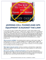 FCC press release and consumerretailer enforcement advisories regarding cell jammers GPS jammers and other jamming devices