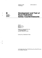 Development and Test of Rural Pedestrian Safety Countermeasures