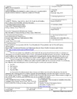 Texas flexible pavements and overlays  calibration plans for ME models and related software