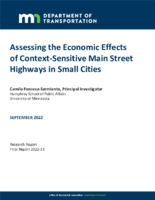 Assessing the Economic Effects of ContextSensitive Main Street Highways in Small Cities