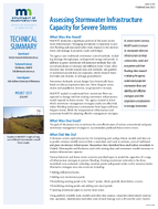 Assessing Stormwater Infrastructure Capacity for Severe Storms Summary