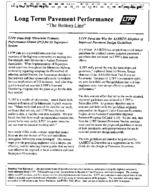 Long Term Pavement Performance The Bottom Line