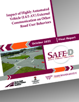 Impact of Highly Automated Vehicle L45 AV External Communication on Other Road User Behavior