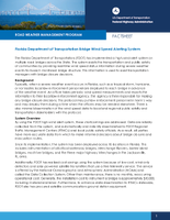 Florida Department of Transportation Bridge Wind Speed Alerting System