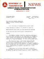Department of Transportation News Urban Mass Transportation Administration UMTA 7711 59 Million Federal Operating Grant to Assist Seattle Transit System