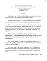 Deputy Secretary of Transportation Mortimer Downey Speeches February 1998